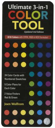 color cards to create the perfect color combination. Improved! Larger color swatches and expanded guidelines for use. Portable size. Based on the Ives Color wheel.
