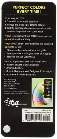 color cards to create the perfect color combination. Improved! Larger color swatches and expanded guidelines for use. Portable size. Based on the Ives Color wheel.