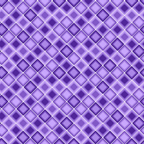 Square One Purple Tonal Square on the Bias 2478-55 HALF YARD Urban Essence Designs for Blank Quilting Corp.