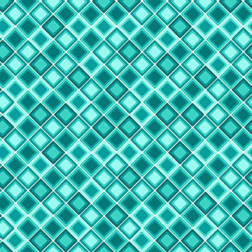 Square One Turquoise Tonal Square on the Bias 2478-67 HALF YARD Urban Essence Designs for Blank Quilting Corp.
