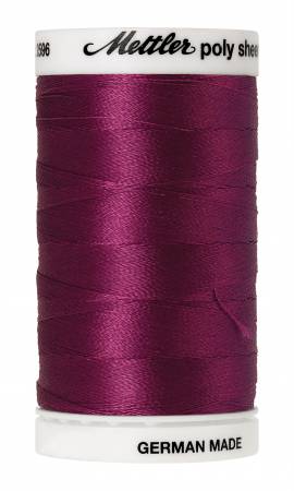 Mettler Poly Sheen Polyester Embroidery Thread 40wt 140d 800m/875yds Boysenberry