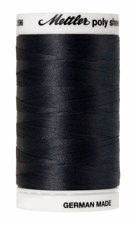 Poly Sheen Polyester Embroidery Thread 40wt 140d 800m/875yds Charcoal