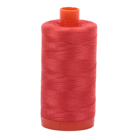 Aurifil Mako Cotton Thread Solid 50wt #2277 Light Red Orange