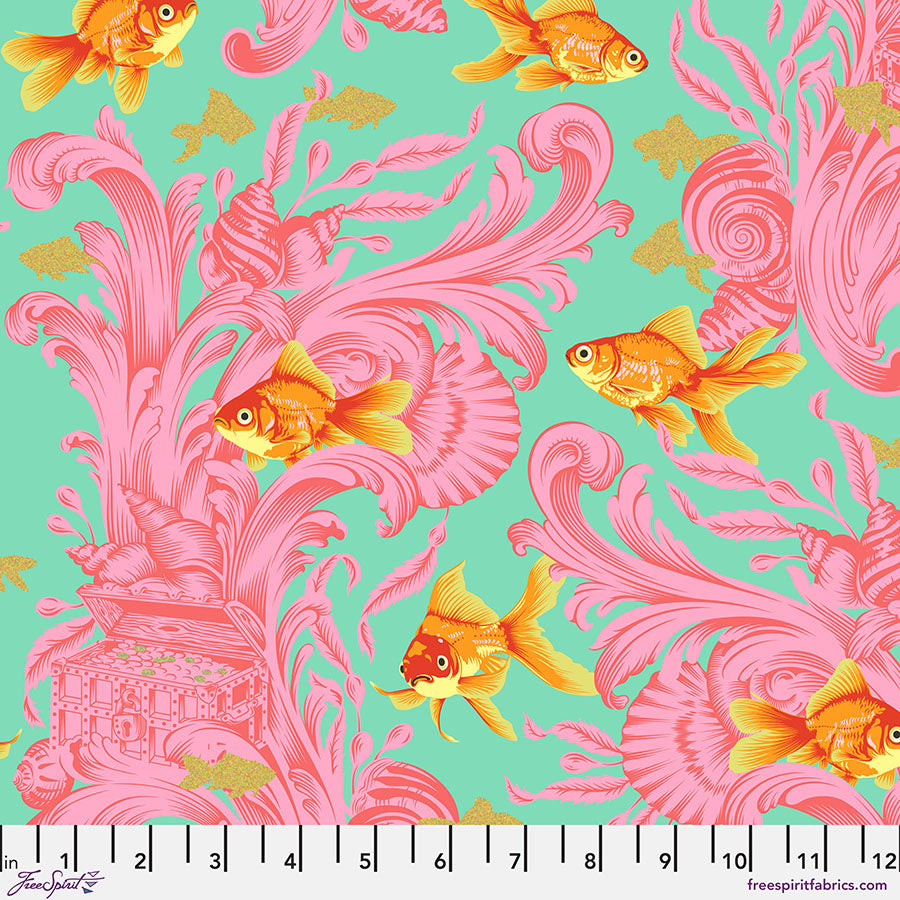 Besties Treading Water Blossom PWTP214.BLOSSOM HALF YARD Tula Pink for FreeSpirit