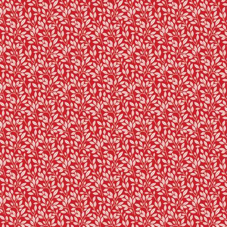 Radiant Ruby Leaves Schoolhouse C17263R-SCHOOLHOUSE HALF YARD Dani Mogstad for Riley Blake Designs