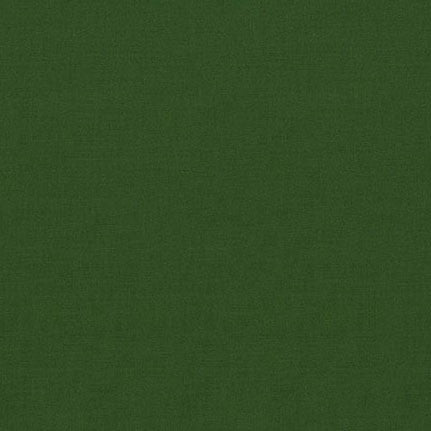 A solid dark forest green textured fabric swatch