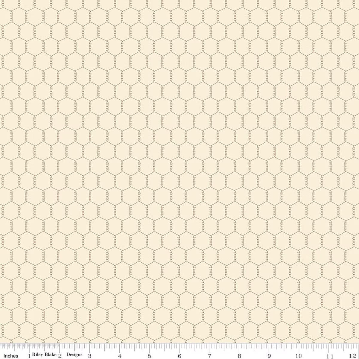 Chicken wire design in a Hexagonal pattern on a yellow background