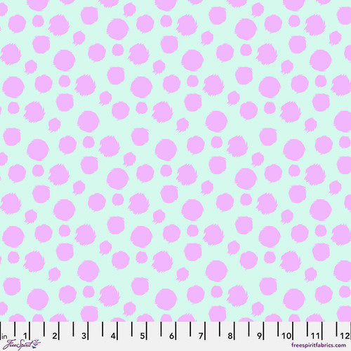 Tabby Road Déjà Vu - Fur Ball - Technomint - PWTP097.TECHNOMINT- HALF YARD - Tula Pink for FreeSpirit