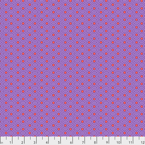 True Colors - Hexy - Fire Fish - PWTP150.FIREFISH - HALF YARD - Tula Pink for FreeSpirit