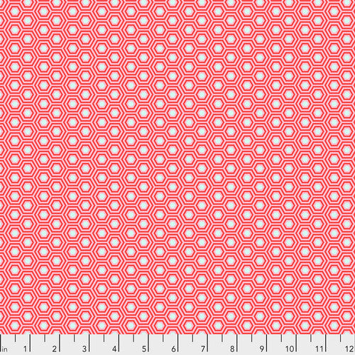 True Colors - Hexy - Flamingo - PWTP150.FLAMINGO - HALF YARD - Tuła Pink for FreeSpirit
