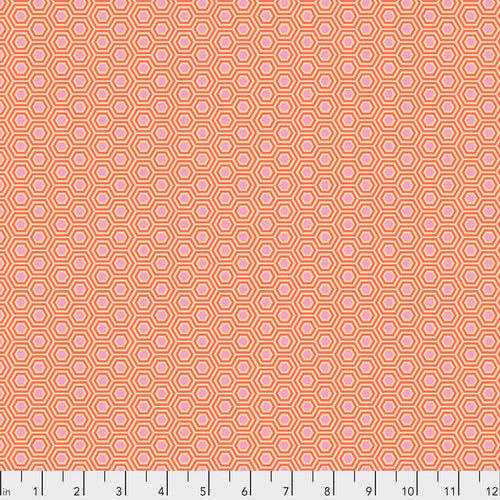 True Colors - Hexy - Peach Blossom - PWTP150.PEACHBLOSSOM - HALF YARD - Tula Pink for FreeSpirit