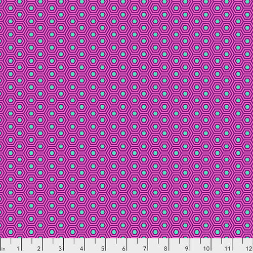 True Colors - Hexy - Thistle - PWTP150.THISTLE - HALF YARD - Tula Pink for FreeSpirit