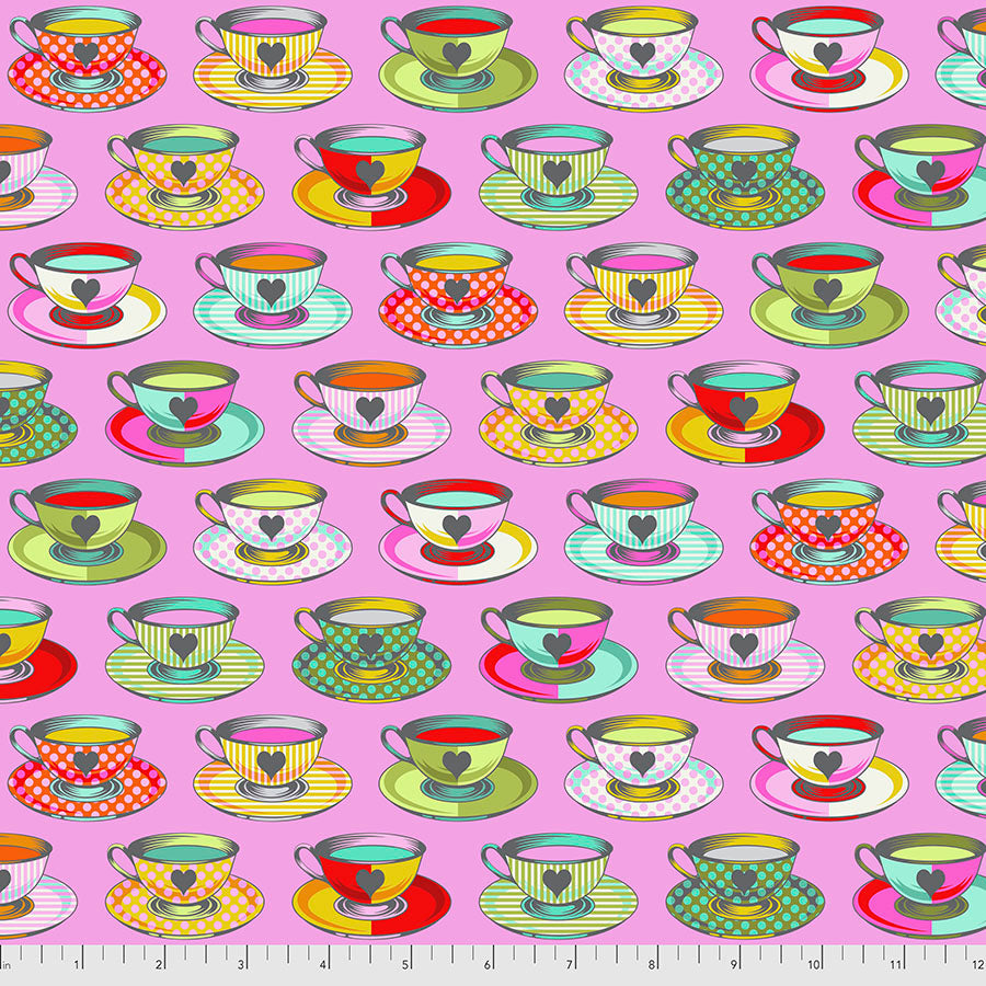 Curiouser and Curiouser - Tea Time - PWPT163.WONDER - HALF YARD - Tula Pink for FreeSpirit