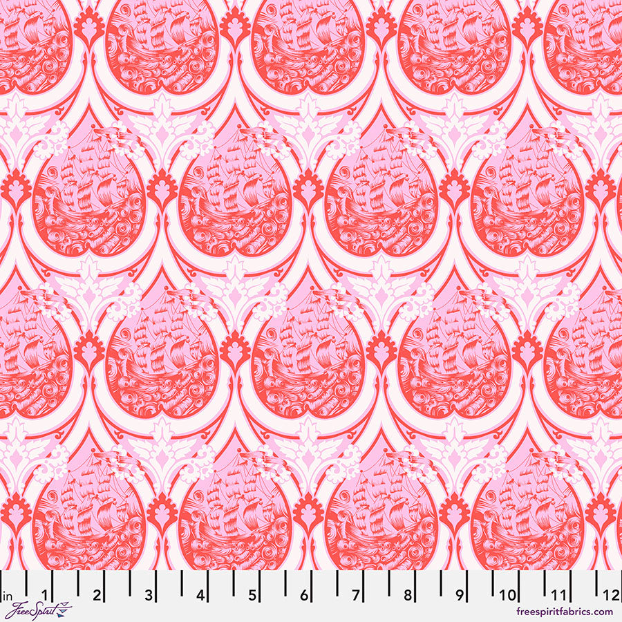 Parisville (DejaVu) - Sea of Tears - Melon - PWTP191.MELON - HALF YARD - Tula Pink for FreeSpirit