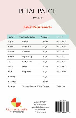 Back Page Fabric Requirements