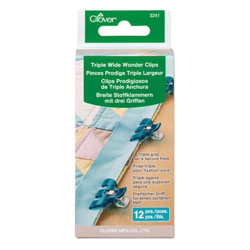 12ct aqua wide mouthed clips by clover