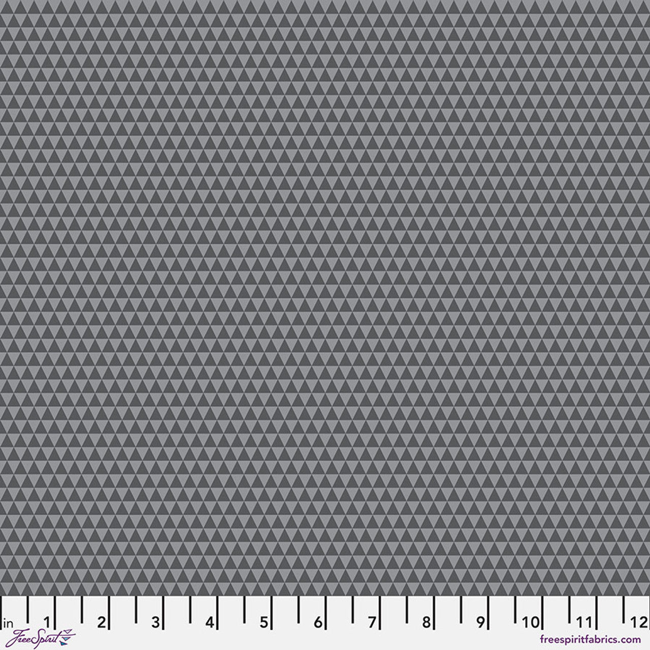 Pattern of small dark gray triangles on a gray background.