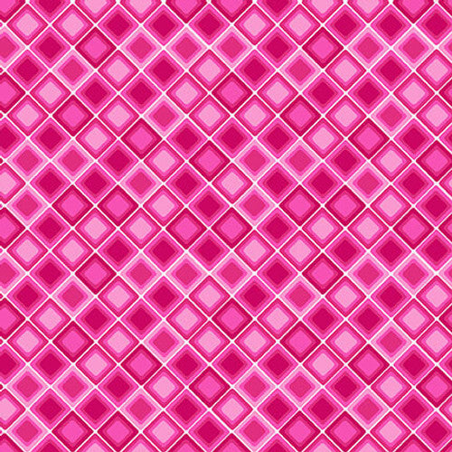 Square One- Pink - Tonal Square on the Bias - 2478-22 PINK - HALF YARD - Urban Essence Designs for Blank Quilting Corp.