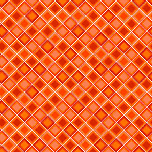 Square One - Orange - Tonal Square on the Bias - 2478-33 ORANGE - HALF YARD - Urban Essence Designs for Blank Quilting Corp.