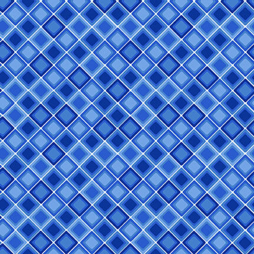 Square One- Royal - Tonal Square on the Bias - 2478-72 ROYAL - HALF YARD - Urban Essence Designs for Blank Quilting Corp.