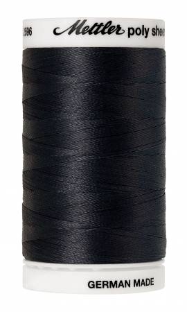 Poly Sheen Polyester Embroidery Thread 40wt 140d 800m/875yds Charcoal