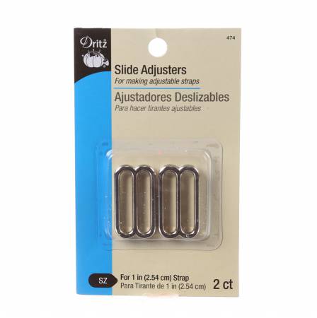 Dritz 474 Drtiz Slide Adjusters 1"-Silver 2/Pkg