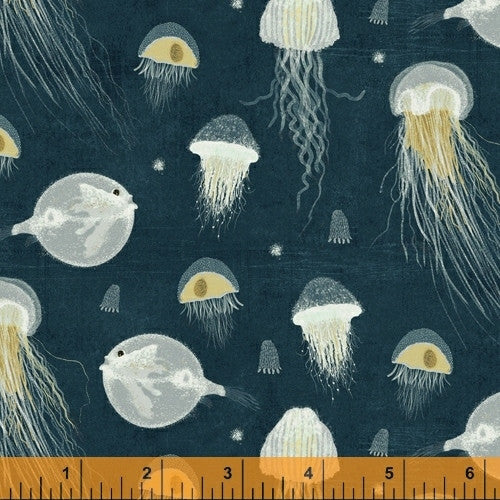 Whale Tales #52101-1- Ocean Katherine Quinn for Windham Fabrics 1/4 Yard Cut