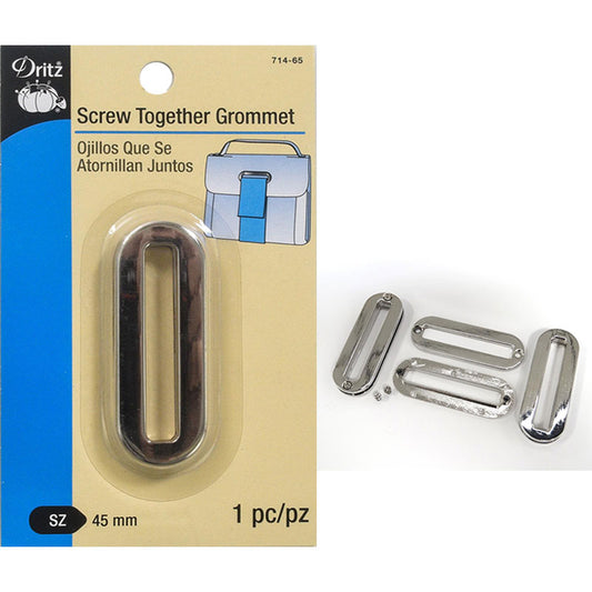 Screw Together Grommet Oval Nickel