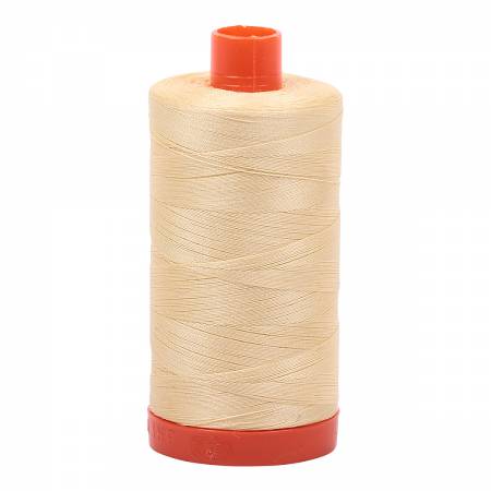 Aurifil Mako Cotton Thread Solid 50wt 1422yds #2105 Champagne