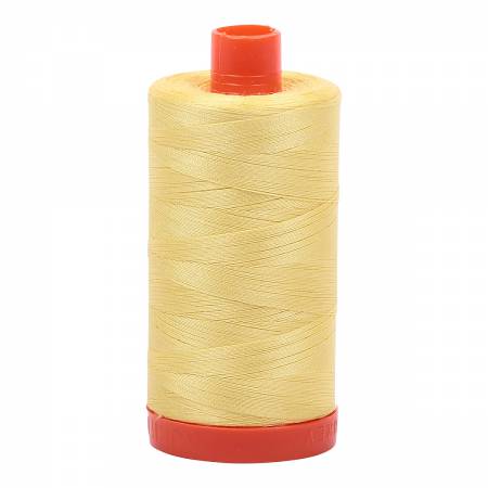 Aurifil Mako Cotton Thread Solid 50wt 1422yds #2115 Lemon