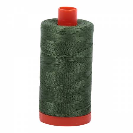 Aurifil Mako Cotton Thread Solid 50wt 1422yds #2890 Very Dark Grass Green