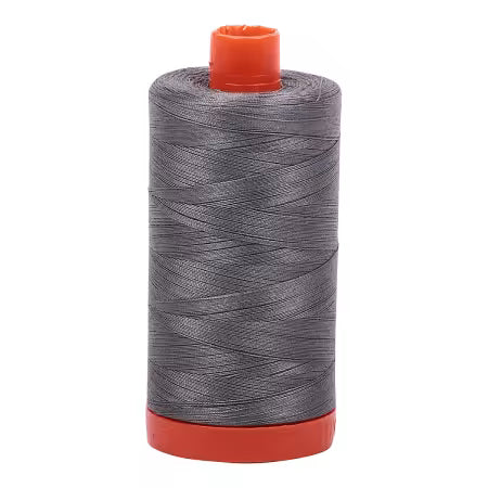 Aurifil Mako Cotton Thread Solid 50wt 1422yds #5004 Grey Smoke