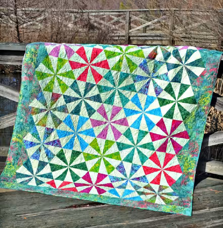 A geometric pinwheel pattern 