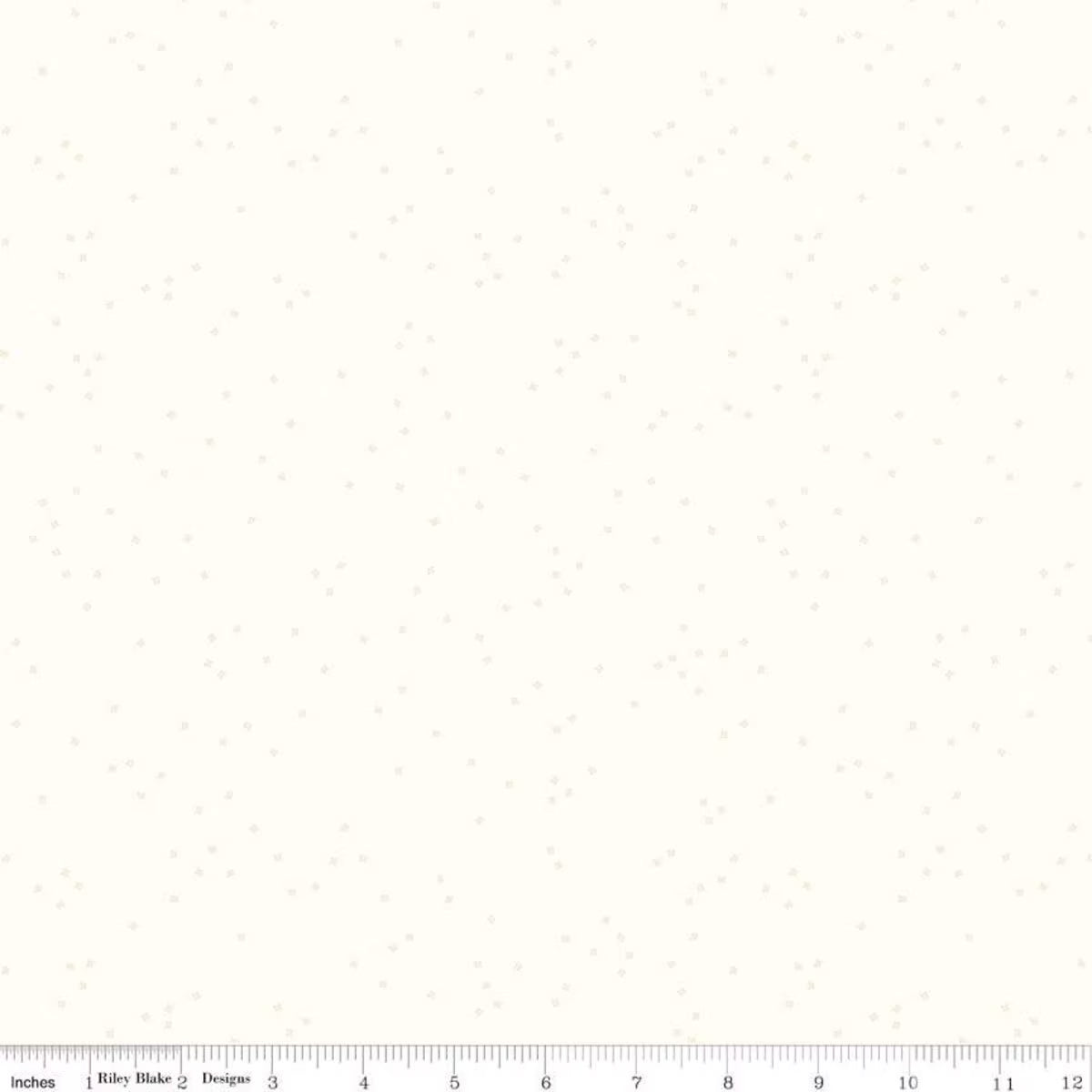  warm off-white background with a scattered pattern of tiny pale pink dots. markings.