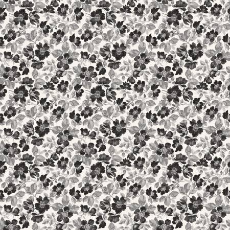 Ink & Ivory Floral C16911-IVORY HALF YARD The RBD Designers for Riley Blake Designs