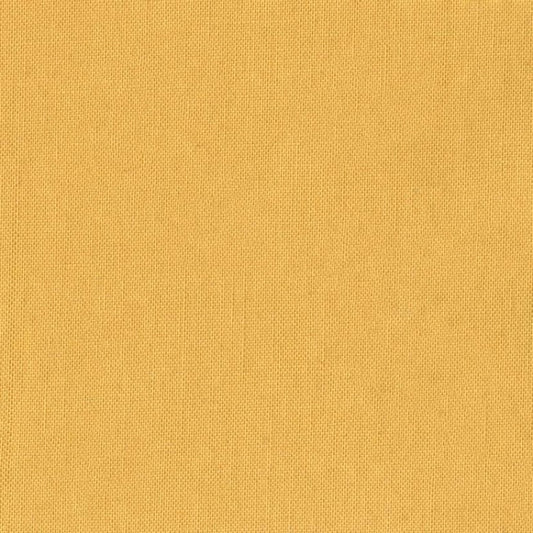 A close-up of a textured honey yellow fabric swatch.