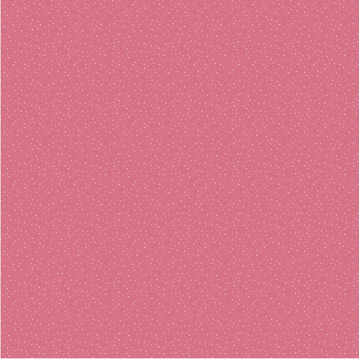 fabric with a fine repeating pattern of multi  tiny white and rose dots scattered on rose background