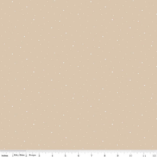 Beige fabric with a white dots