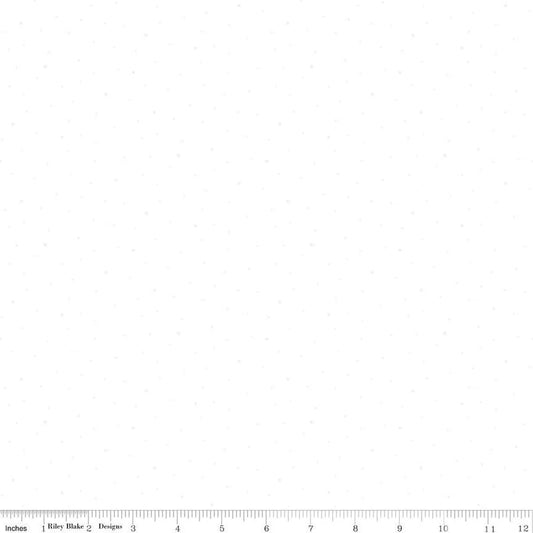 White fabric with small grey dots 