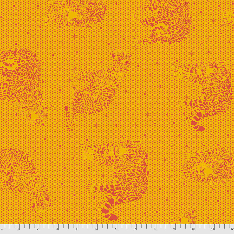 jaguars in red/orange on an orange background.