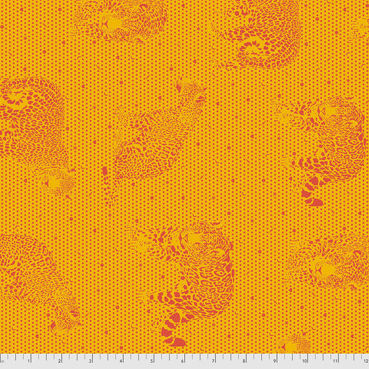 jaguars in red/orange on an orange background.