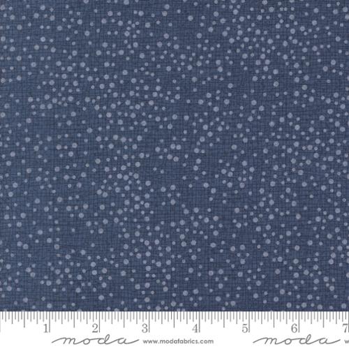 Blue fabric with white dot pattern 