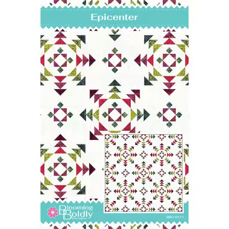  quilt pattern by Leslie Ryan of Blooming Boldly Designs features a flock of geese radiating from a center square in a square block