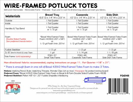 Wire-Framed Potluck Totes