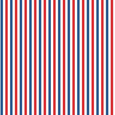 Vertical stripes in red, blue, and white, evenly spaced 