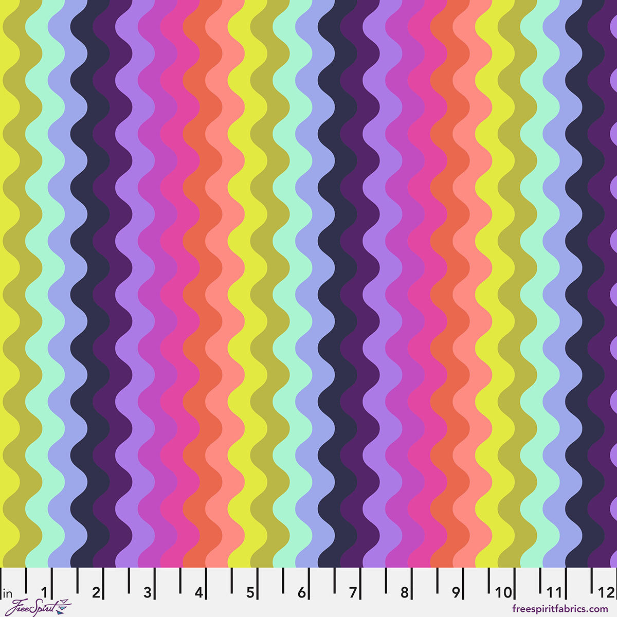 Colorful wavy striped pattern 