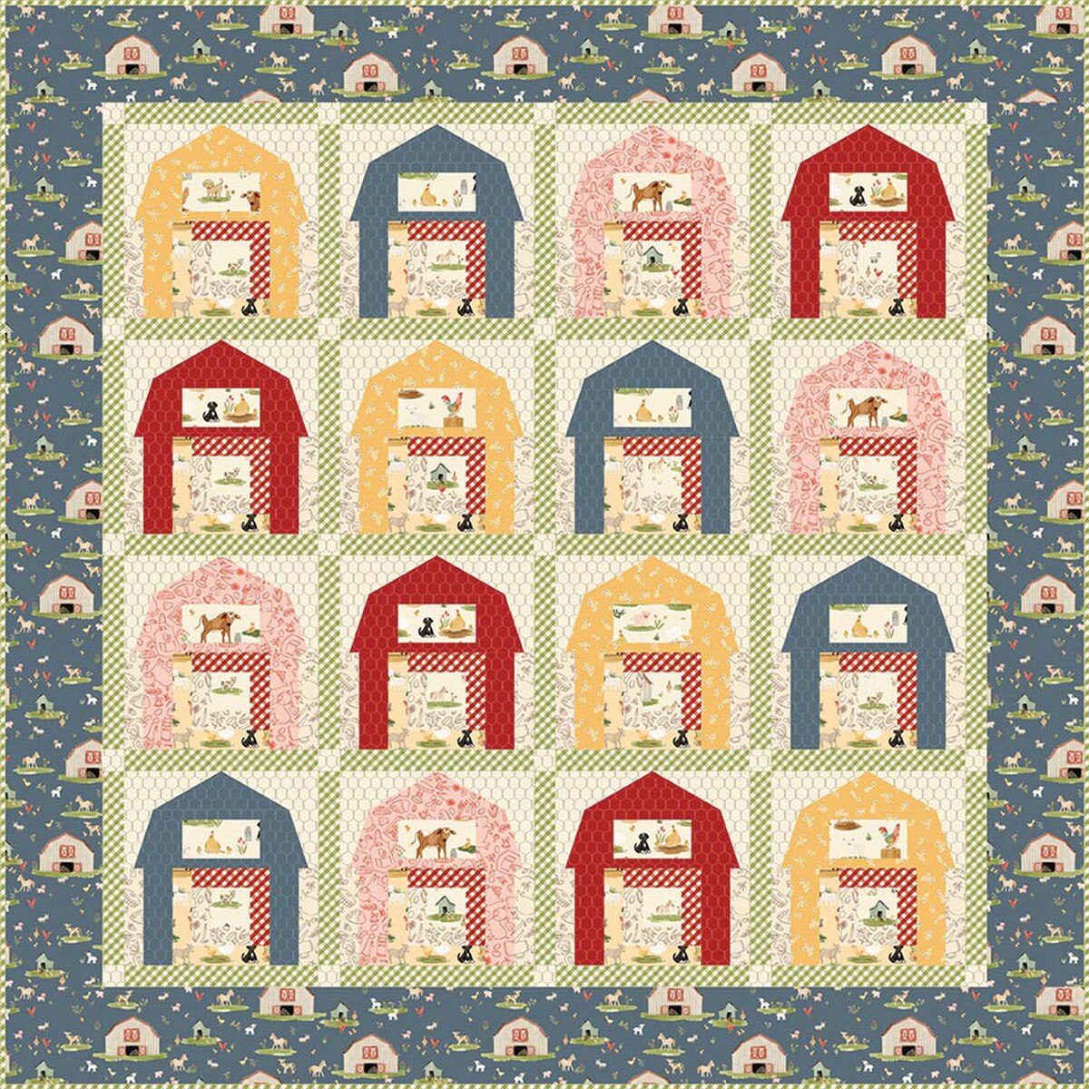 The I Spy Farm Quilt Kit includes pattern and fabric for quilt top and binding