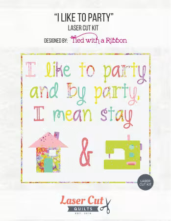This playful mini quilt kit, "I Like to Party", is a must-have for anyone who'd rather be stitching than socializing! 