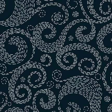 Glow in the Dark Pattern of white concentric circles on a dark blue background