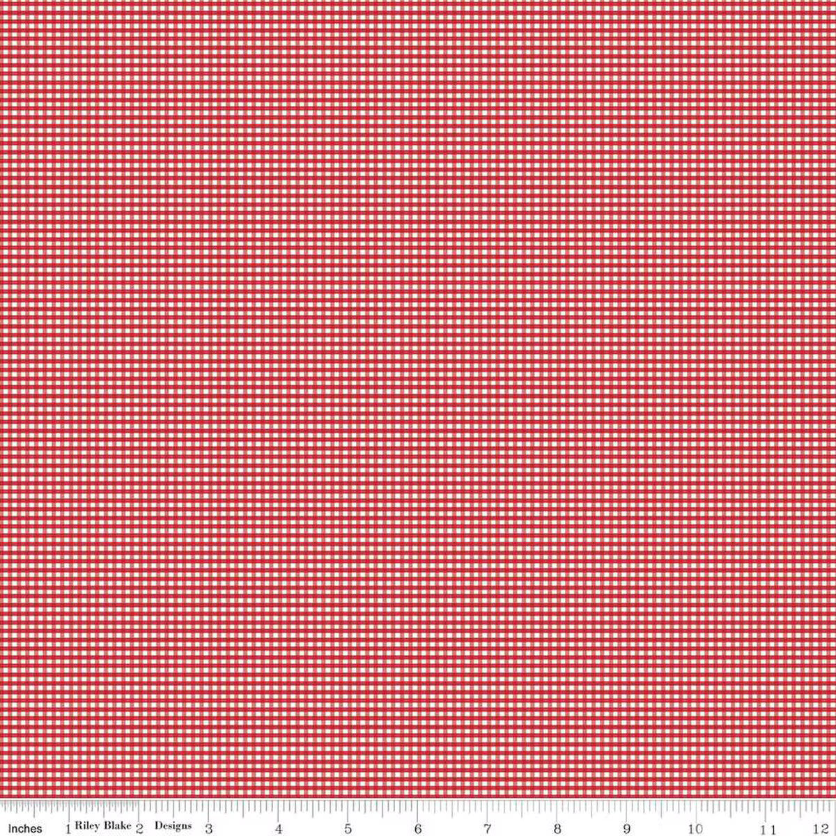 red and light red tiny gingham design